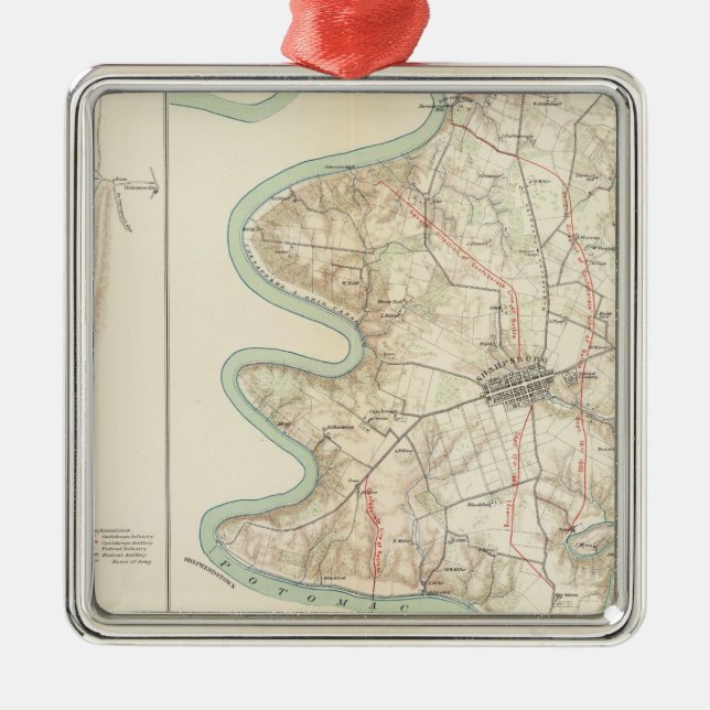 Adorno Metálico Antietam, el transbordador de Harper, Sharpsburg (Frente)