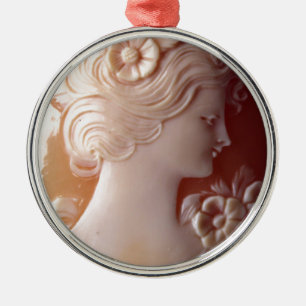 Adorno Metálico Antiguo Cameo