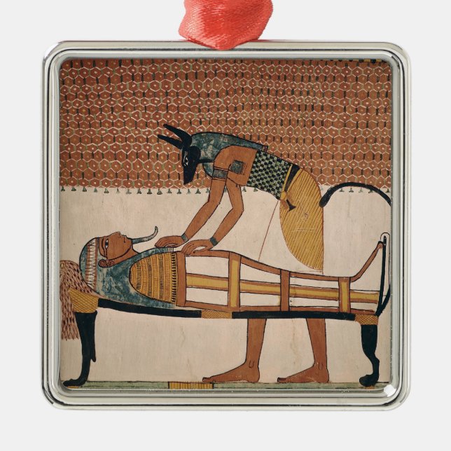 Adorno Metálico Anubis asiste a la momia de Sennedjem (Frente)