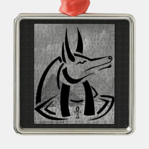 Adorno Metálico Anubis Premium Square Ornament