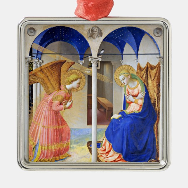 Adorno Metálico ANUNCIACIÓN de Navidades de Fra Beato Angelico (Frente)