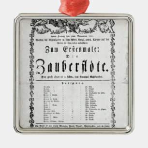 Adorno Metálico Anuncio del poster del ` el Flute mágico