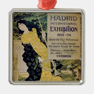 Adorno Metálico Anuncio para el 'International Exhibi de Madrid