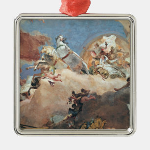 Adorno Metálico Apolo en su carro solar conduciendo Beatrice I