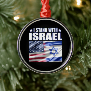 Adorno Metálico Apoyo a Israel Me mantengo con Israel