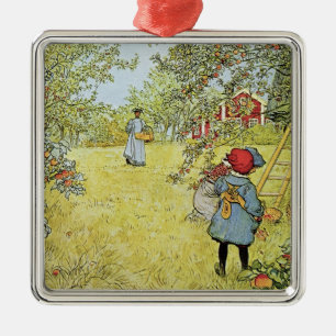 Adorno Metálico Apple cosecha
