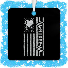 Adorno Metálico Apreciación de enfermera de corazón de héroe estad