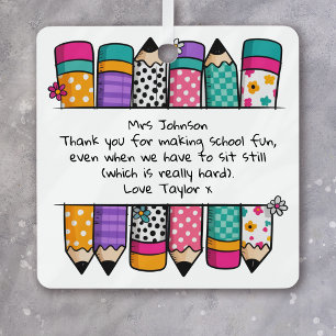 Adorno Metálico Apreciación personalizada del profesor