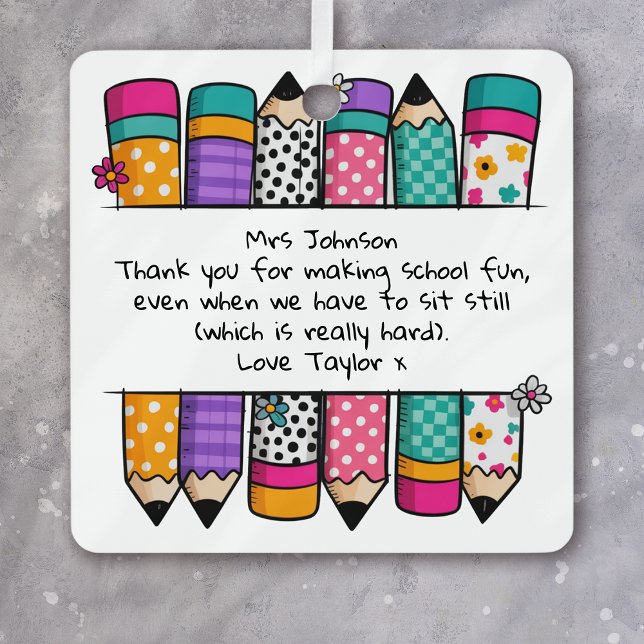 Adorno Metálico Apreciación personalizada del profesor (Subido por el creador)