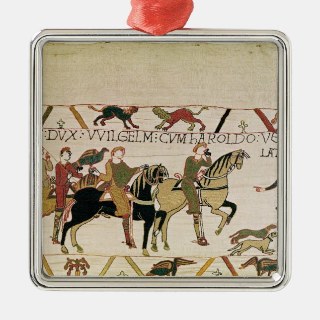 Adorno Metálico Aquí el duque William va con Harold a su (Frente)