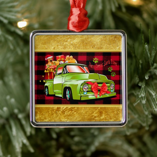 Adorno Metálico Aquí viene el camión del desfile de Navidades de p (Árbol)