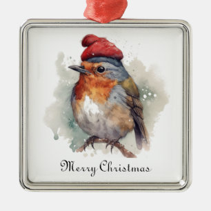 Adorno Metálico Árbol de Navidad Clásico Robin Heirloom