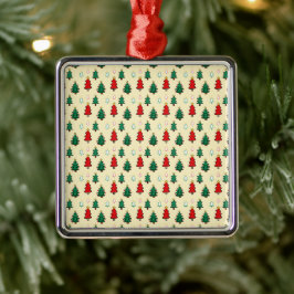 Adorno Metálico Árbol de Navidad con estrella de patrón ininterrum