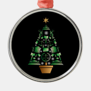 Adorno Metálico Árbol de Navidad de Abogados Abogados