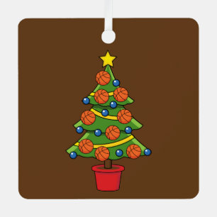 Adorno Metálico Árbol de Navidad de Baloncesto