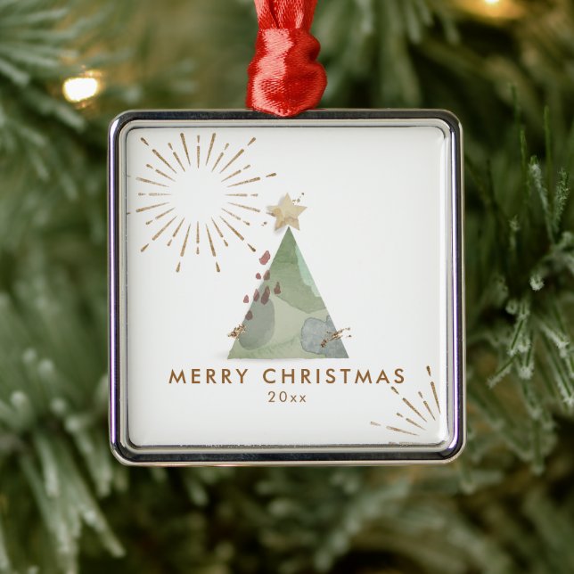 Adorno Metálico Árbol de navidad de navidad de Feliz Navidad (Árbol)