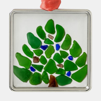 Adorno Metálico Árbol de Navidad de vidrio del Mar Verde
