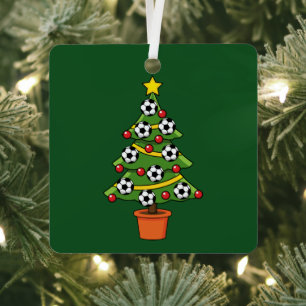 Adorno Metálico Árbol de Navidad del fútbol de fútbol