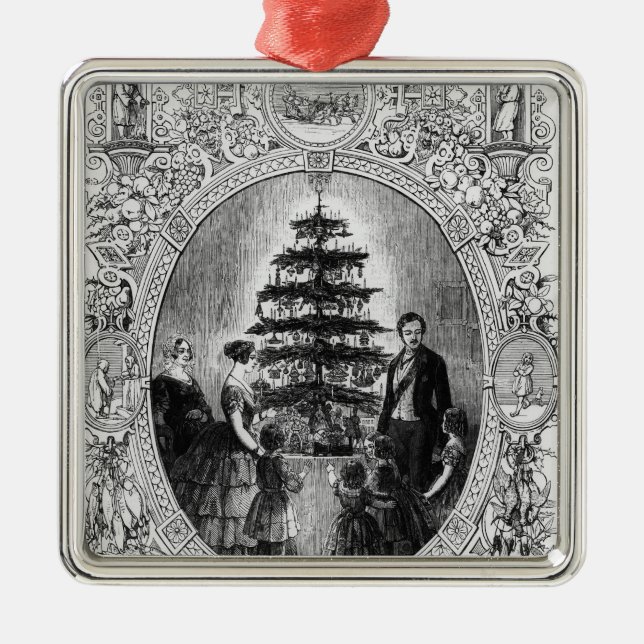 Adorno Metálico Árbol de navidad en el castillo de Windsor, 1848 (Frente)