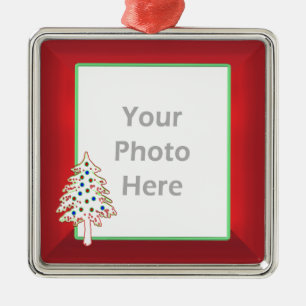 Adorno Metálico Árbol de Navidad en rojo (fotograma)