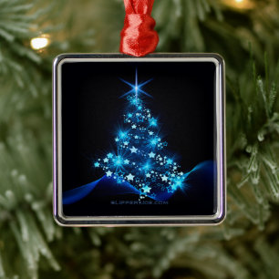 Adorno Metálico Árbol de Navidad estilizado y brillante de Slipper