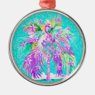 Adorno Metálico Árbol de Navidad personalizado de palma tropical f