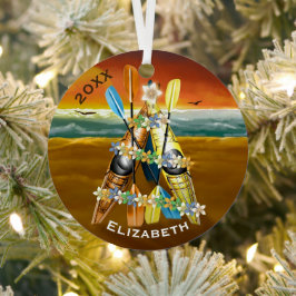 Adorno Metálico Árbol de Navidad Tropical Kayak