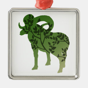 Adorno Metálico Árbol de ovejas de Bighorn