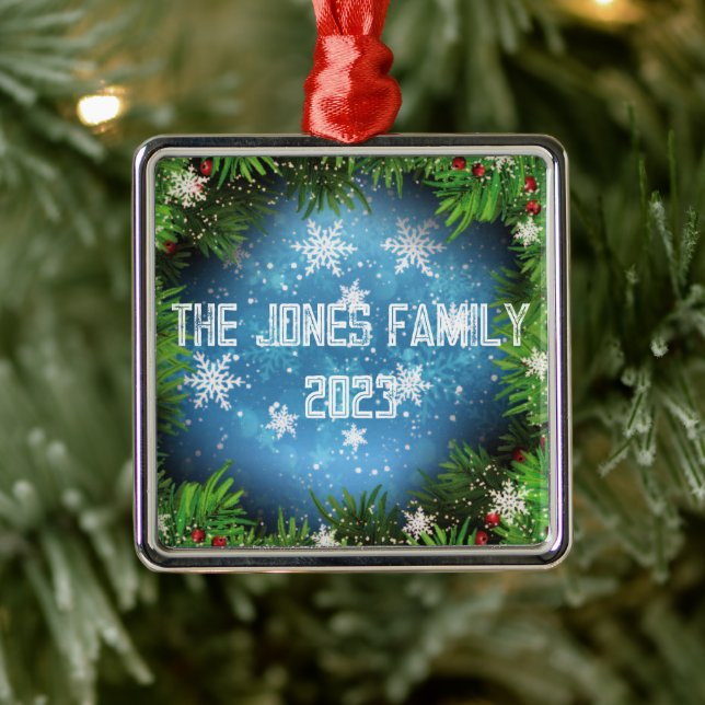 Adorno Metálico Árbol de pinos bajo las estrellas - Personalizació (Árbol)