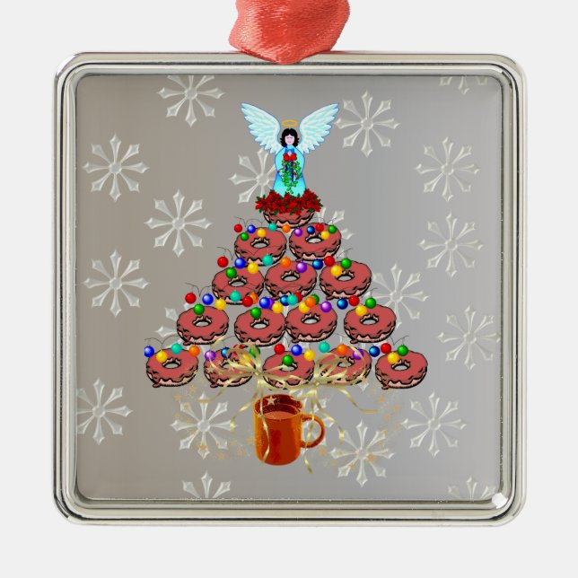 Adorno Metálico Árbol del buñuelo del navidad (Frente)