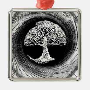 Adorno Metálico Árbol del Calmness de la vida dentro