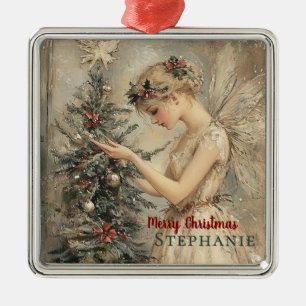 Adorno Metálico Árbol y hadas navideñas ventilares personalizadas