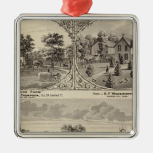 Adorno Metálico Arboleda de la cereza, granja de la ladera