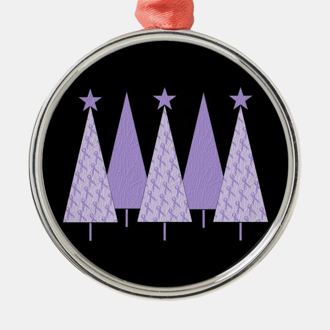 Adorno Metálico Árboles de Navidad - Cinta Periwinkle (Frente)