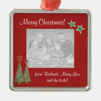 Adorno Metálico Árboles de navidad y foto de la Estrella-Familia
