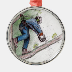 Adorno Metálico Arborisco de cirujano árbol Lumberjack