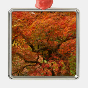 Adorno Metálico arce japonés en color otoñal