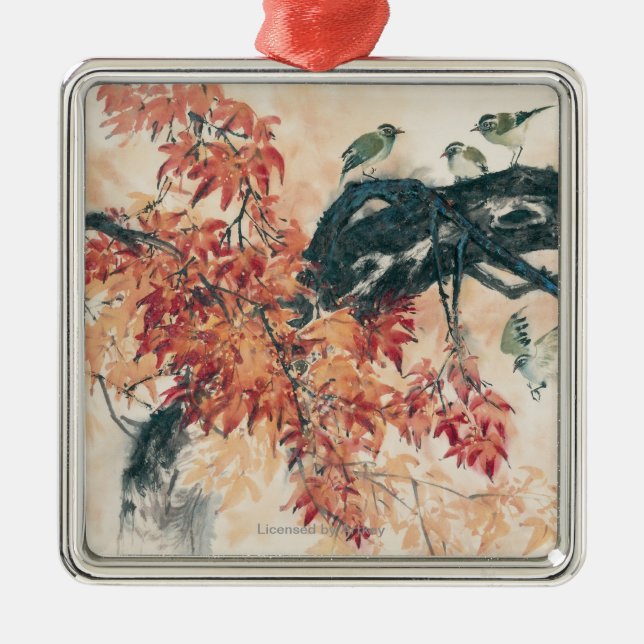 Adorno Metálico Arces rojos (Frente)