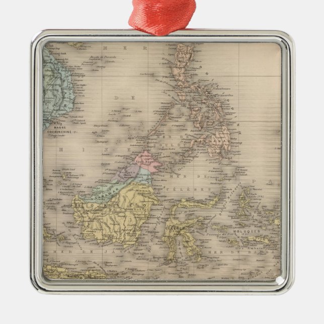 Adorno Metálico Archipiélago de Indochina de Asia (Frente)