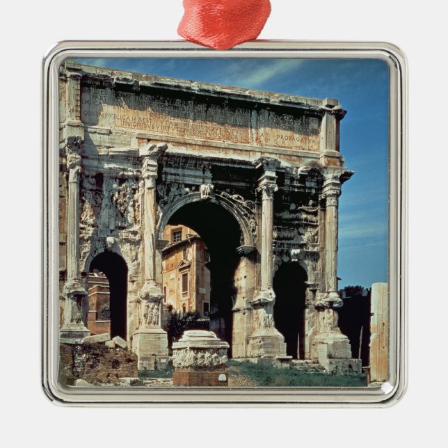 Adorno Metálico Arco triunfal de Septimius Severus, dedicado (Frente)