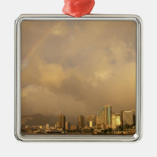 Adorno Metálico Arcoíris sobre Honolulu, Hawái, EE. UU. 3