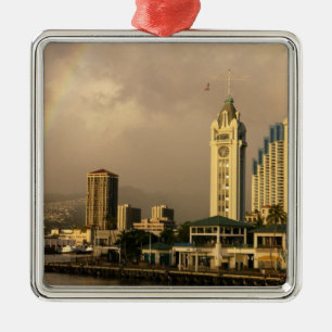 Adorno Metálico Arcoiris sobre Honolulu, Hawaii, Estados Unidos 2