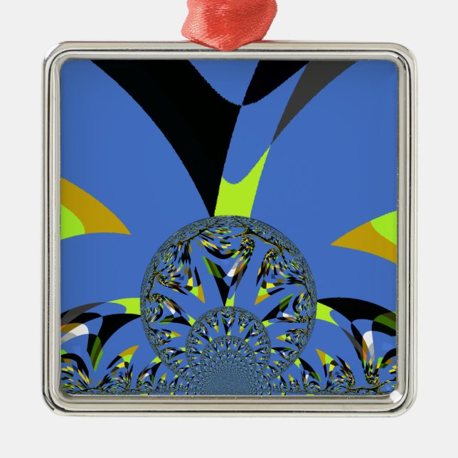 Adorno Metálico Arcos de Guay con diseño de arte fractal (Frente)