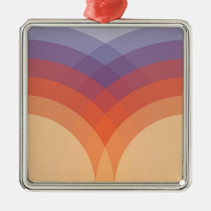 Adorno Metálico Arcos pastel morados, naranjas y azules