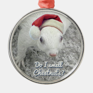 Adorno Metálico Ardilla del navidad