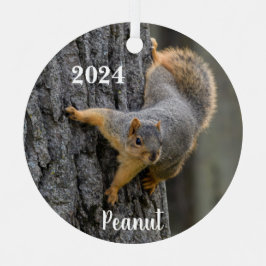 Adorno Metálico ardilla Fox personalizada en un árbol