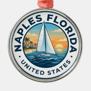 Adorno Metálico Área de navegación de la bahía de Nápoles Florida