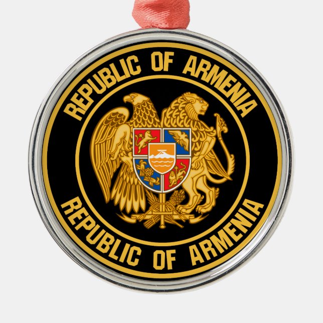 Adorno Metálico Armenia redonda Emblema (Frente)