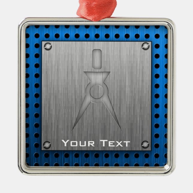 Adorno Metálico Arquitecto de apariencia Metalizado cepillado (Frente)