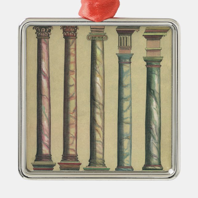 Adorno Metálico Arquitectura de época, los 5 pedidos arquitectónic (Frente)